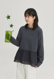 [BAONHAUS] Limud Frill Layered Long Sleeve Tee