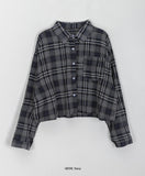 Otoon Pocket Check Crop Shirt