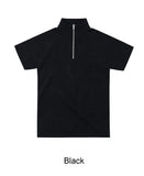 Carter Ribbed Half-Zip Short Sleeve Tee