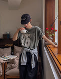 Pauline 75 Lettering Pigment Short Sleeve T-Shirt