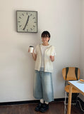 Comu Light Blue Bermuda Washing Denim Pants