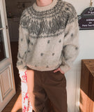 Misty Nordic Hair Knit