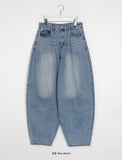 [unisex] Elkuo Washing Balloon Wide Denim Pants