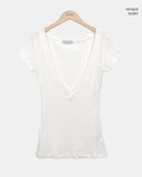 Minko Deep V-Neck Short Sleeve T-Shirt