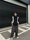 Nylon Two-Tone Half Zip-Up