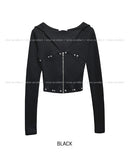 Kimi Rivet Cut Slim Fit Hood Zip-Up