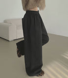 Two-Way Thick Brushed Cut Jogger Wide Banding Pants