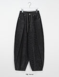 [unisex] Taoki banding fold balloon wide corduroy pants