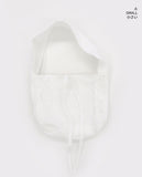 Muh punching lace ribbon cotton bag