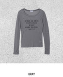 More Lettering See-Through Long-Sleeved