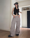 Dyoka Diagonal Track Nylon 2Way Wide Pants