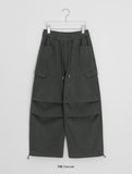 Kigen brushed banding cargo balloon wide pants