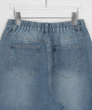 [Unisex] Gelgo Pintuck Washing Denim Bermuda Pants