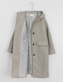 Noriko Hood Quilting Long Coat