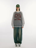 Raglan Two-Tone Knit Pullover