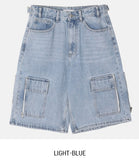Zipper Two Way Cargo Bermuda Pants