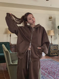 Dove Snap Two-Way Hooded Zip-Up