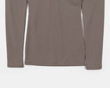 Ssotu Ribbed Button Slim Fit V-Neck T-shirt