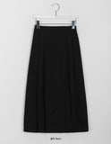 Lekins banding pleated long skirt