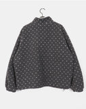 Tana Dot Fluffy Half Snap Button Fleece