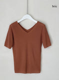 Verena V-neck Ribbed Knit