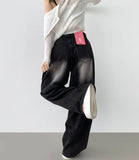 Summer ver cooling pleats side pintuck balloon wide fit pants