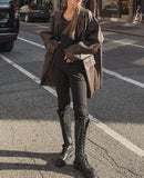 Mute Half Leather Jacket