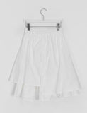 Bazaar Unbalance Cotton Midi Skirt
