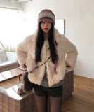 Titi Shearling Crop Fur Jacket