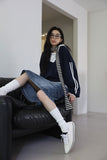 Della ribbed knee socks