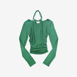 Lanxi Slit Halterneck T-Shirt