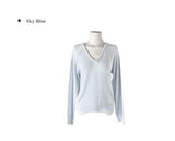 Trin Linen V-neck Raglan Loose Knit