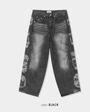 Military Camo Wide Denim