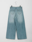 Yuruni denim washed wide pants