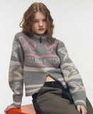 [2-WAY] RIBBON CROP Knit Zip-up