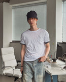 Even Wrinkle Layered Short Sleeve T-shirt