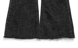 Lare washing denim bootcut pants