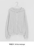 [unisex] Shikyo Waffle Two-Way Over Hood Zip-Up