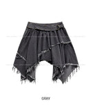 Marf Studded Grunge Unbalanced Skirt