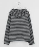 Leshu Stripe Fleece Zip-Up Jumper