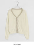 Yoshi Color Matching V-Neck Knit Cardigan