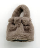 Rotu Fur Ribbon String Tote Cross Shoulder Bag