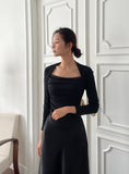 Ponyen Shirring Bolero T-Shirt