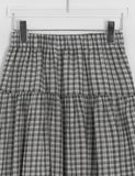 Heyo Check Banding Long Skirt