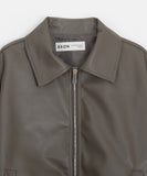 [BAON] Mizenda Leather Zip-Up Jacket