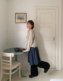 Tumilo Summer Openwork Punching Knit Cardigan