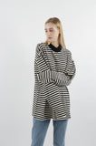 Longsleeve Heavy Overfit Stripe Half Turtleneck