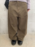 Hugin Cut Cotton Balloon Wide Pants