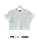 [1+1] Basic Crop Short Sleeve Tee