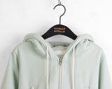 [Brushed Lining] Mute Tto Slim Crop Long Sleeve Hoodie Zip Up